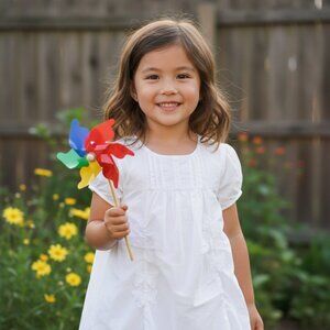 Kids R Us White butterfly tunic 4T